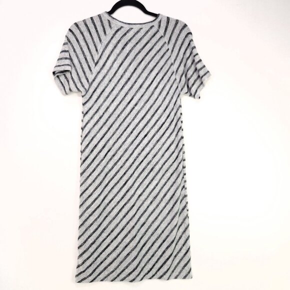 Rag & Bone T-Shirt Dress Size Small Gray Striped Pull Over Tunic Stretch - Picture 3 of 11